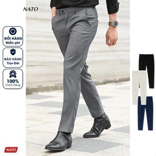Quần Tây Nam THOMAS Vải Cotton Tây Oxford Trơn Cao Cấp Xám Kem Đẹp Co Giãn Tag Chun Khaki Dài NATO