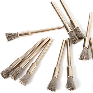 chổi bút thép/đồng /cước ni lông đánh gỉ 5mm cán 3mm