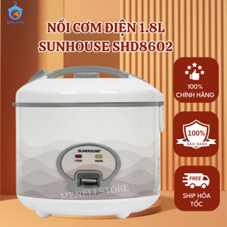 Nồi cơm điện 1.8L Ember Sunhouse SHD8602 công suất 700W tỏa nhiệt đều, nấu nhanh Hàng chính hãng