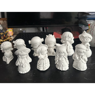Set 10 tượng mini 4D, size 6cm-10cm [chưa kèm màu cọ]