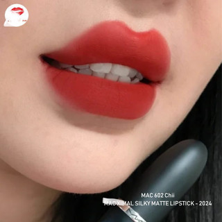 Son Mac thỏi 602 chili Matte liptick màu đỏ gạch.Full box
