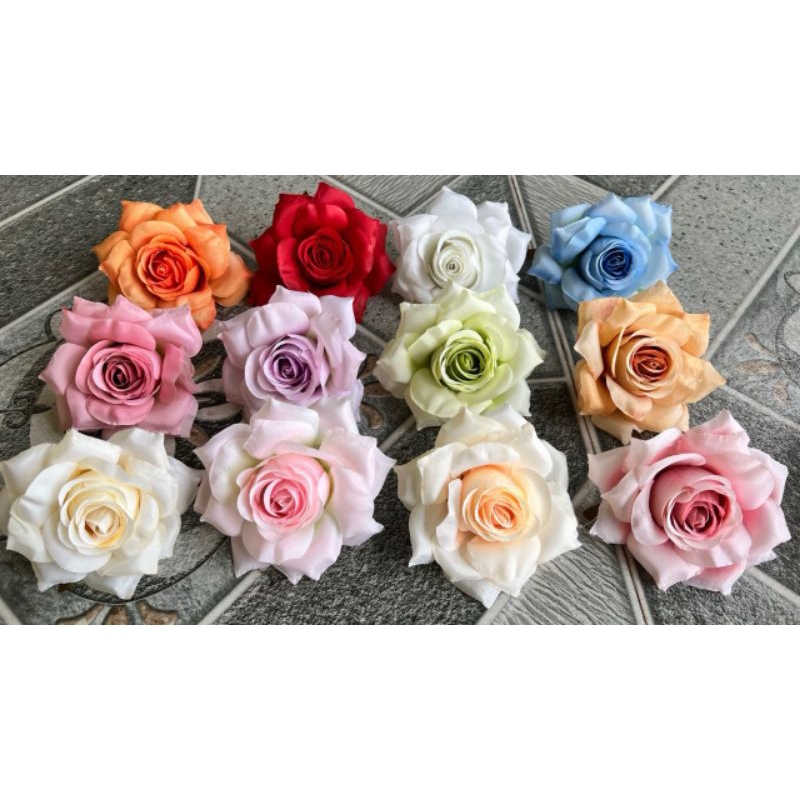 10 Đầu Bông Hồng Size 10cm
