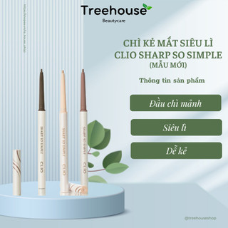 ( Mẫu Mới )Chì kẻ mắt không trôi Clio Sharp So Simple Waterproof Pencil Liner  0.14g TREEHOUSE SHOP