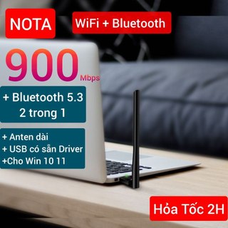 [HỎA TỐC] USB thu WIFI và USB WIFI + BLUETOOTH 5.0 công suất 900Mbps  có 5Ghz chuyên HỌC ONLINE, Game, hiệu suất cao