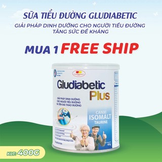Sữa bột cho người Tiểu Đường Gludiabetic Plus Kiểm soát đường huyết Chính hãng 400g