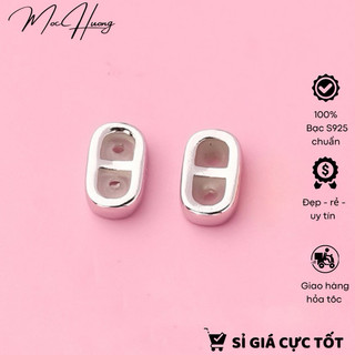 Bộ khóa số 8 bằng bạc, vừa dây 2mm - mh969
