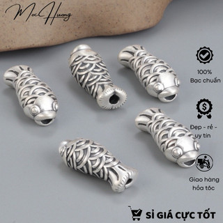 [S925] Charm 3D cá bạc chiêu tài - MH686