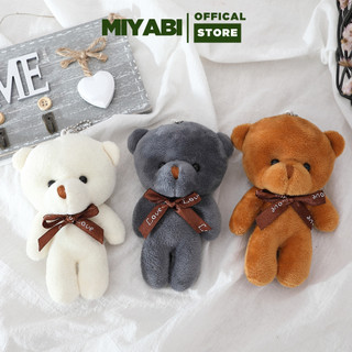 Móc khoá chú gấu dễ thương , móc treo chìa khoá co rút cài balo , chìa khoá giá rẻ - MIYABI STORE
