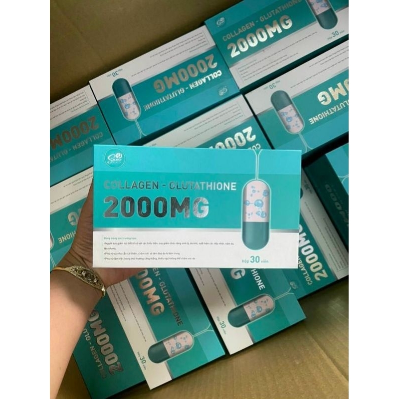 viên uống trắng da glutathione 2000mg full box