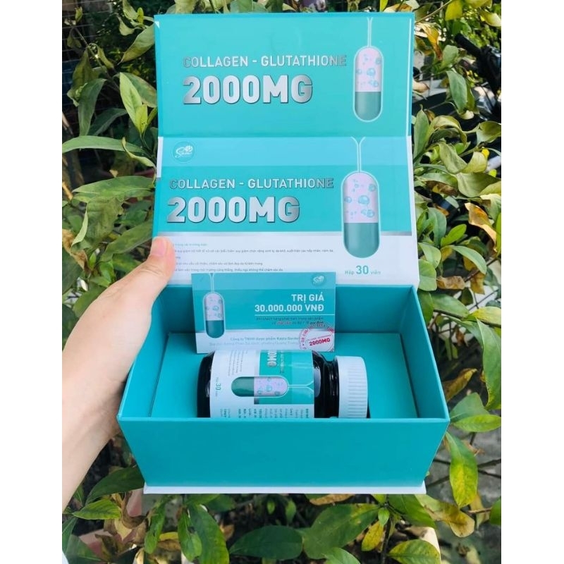 viên uống trắng da glutathione 2000mg full box
