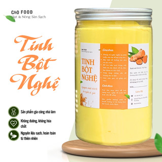 [500GR] Tinh bột nghệ CAO Food nguyên chất từ 100% nghệ sẻ già Đaklak dân trồng sạch tự nhiên