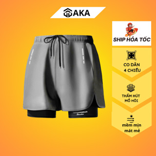 Quần bơi nam 2 lớp cao cấp 💎FREESHIP💎 Quần thể thao nam chạy bộ, Tập gym, chơi Tennis, Pickleball co giãn 4 chiều -  AKA