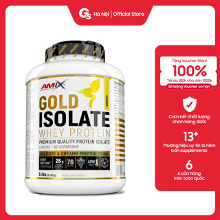 Sữa tăng cơ Amix Gold Isolate Whey Protein, 5 Lbs (76 Servings) nhập khẩu chính hãng UK