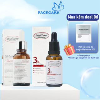 Serum IntelDerm 3% Tranexamic Acid Serum-Tinh chất IntelDerm Niacinamide 10% Tranexamic Acid 3% 30ml