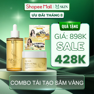 Combo tái tạo da sâm vàng mq skin - giảm mụn, giảm thâm, mờ ná.m