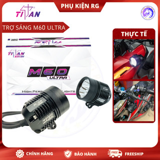 Đèn trợ sáng titan black M60 ultra siêu sáng phá sương, đèn trợ chống nước IP68