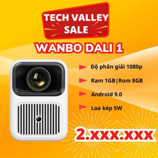 Máy chiếu Wanbo Dali 1 (350 ANSI - Android 9.0 - BT 5.0 - Auto focus) Hàng chính hãng