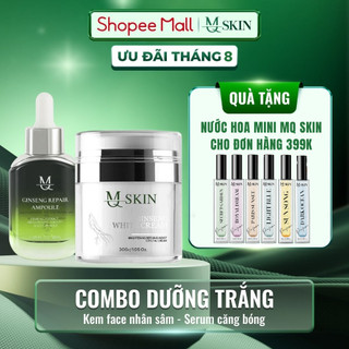 Combo dưỡng da sau peel kem face nhân sâm - serum căng bóng mq skin