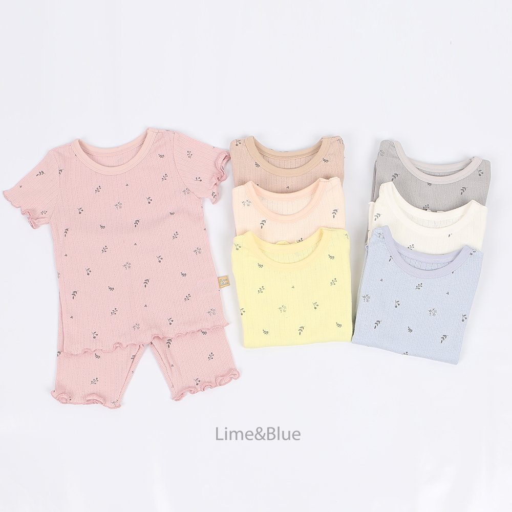 Lime&Blue bộ đồ hoa Hàn Quốc cho bé