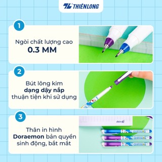Hộp 10 Bút lông kim Doraemon FL-04/DO ( 10 Cây/Hộp )