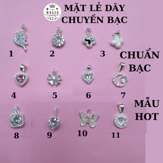 Mặt dây chuyền bạc nữ đính đá chuẩn bạc MDC DaLiA Jewelry mặt vòng cổ, charm vòng cổ bạc nữ chuẩn đính đá không gỉ