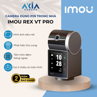 Camera wifi dùng pin IMOU Rex VT Pro 3K, gọi điện 2 chiều, có màn hình hiển thị, quay quét 360 độ