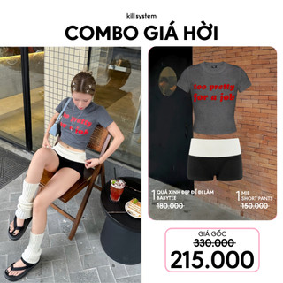 [COMBO GIÁ HỜI] Set 1 Áo Babytee Quá Xinh Đẹp Để Đi Làm + 1 Quần Short Mie Kill System