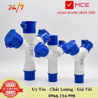Ổ Phích Cắm Công Nghiệp Chia2 Chia3 1pha 16A 32A 3 Chấu