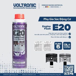Phụ gia vệ sinh súc rửa động cơ nhập khẩu đức voltronic e20 engine flush chai 300ml