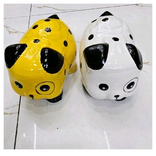 Heo đất tiết kiệm heo chó đốm size nhỏ chứa được 200 tờ tiền