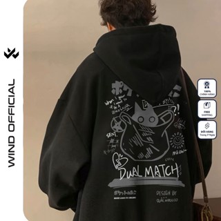 Áo hoodie unisex form rộng WIND TOROTO áo khoác zip dây kéo thời trang nam nữ nỉ bông oversize