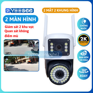 CAMERA WIFI YOOSEE NGOÀI TRỜI/TRONG NHÀ MẮT XOAY 360 FULL HD 1080P - 2MP QUAY ĐÊM CÓ MÀU CHỖNG NƯỚC - BẢO HÀNH 12 THÁNG