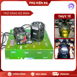 Đèn trợ sáng mini w2 4 chế độ, trợ sáng BMA thích hợp sẵn Autu Passing và mắt quỷ (chính hãng bản mới 2024)
