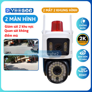 (BH 12 Tháng) Camera sim 4G YOOSEE/Wifi Ngoài Trời, Chống Nước, Ban Đêm Có Màu, Đàm Thoại 2 Chiều