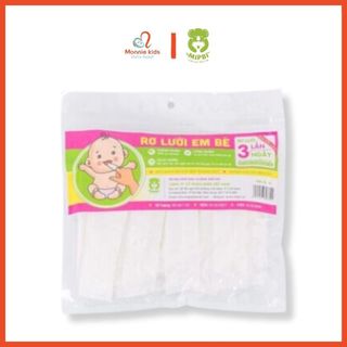 Gạc rơ lưỡi cho bé Mipbi túi 30 chiếc, tưa lưỡi vệ sinh răng miệng cho trẻ sơ sinh - Monnie Kids