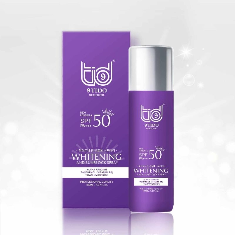 XỊT CHỐNG NẮNG 9TIDO - WHITENING AND SUNBLOCK SPRAY 150ML.