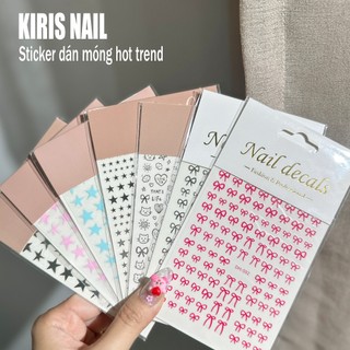 Sticker nơ , ngôi sao phong cách Y2K hot trend sticker dán móng giá rẻ