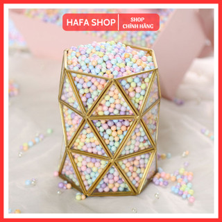 Hạt xốp gói quà HAFA, hạt xốp nhiều màu sắc gói quà tặng, handmade gift