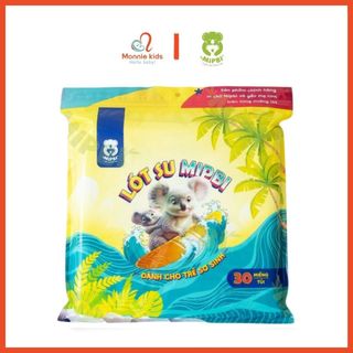 Miếng lót phân su Mipbi gói 30 miếng cho bé, tấm lót phân su cho trẻ sơ sinh - Monnie Kids