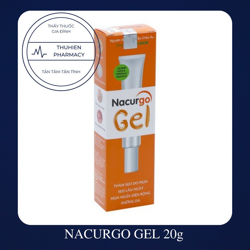 [Chính Hãng] NACURGO GEL 20g - Ngừa mụn, thâm sẹo do mụn, mụn ngứa diện rộng