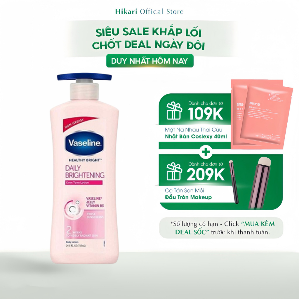 Sữa Dưỡng Thể Vaseline Healthy White UV Lightening Body Lotion Bản Mỹ 725ml