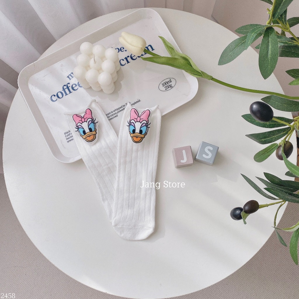 Tất trắng vịt donald 2458