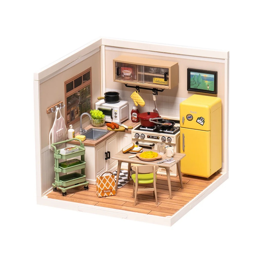 Rolife Happy Meals Kitchen DIY Plastic Miniature House DW008 Mô hình Deer Store