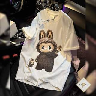 Áo thun gấu labubu ❤ áo phông cotton khô dày dặn dáng rộng nam nữ na430