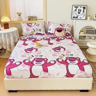 Ga trải giường poly cotton họa tiết dễ thương cho bé đủ size ; drap bọc nệm bông ép, nệm cao su