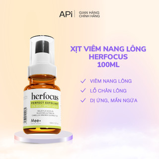 Xịt viêm nang lông HERFOCUS, viêm lỗ chân lông, liệu trình viêm nang lông MEE NATURAL