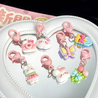Móc khóa charm mini hoạt hình, móc treo balo, túi xách cute dễ thương