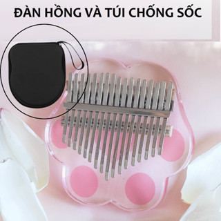 Đàn kalimba màu hồng chibi cute hoạt hình - âm vang hay không tịt nốt Tonic Kalimba