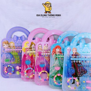 Vỉ đồ chơi làm nail làm móng tay dán móng sticker dũa móng sơn móng tay cho bé gái