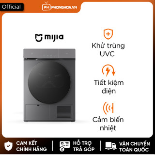 Máy sấy quần áo xiaomi mijia h100mj102s titanium – công suất lớn 10kg, khử trùng uvc, sấy bơm nhiệt
